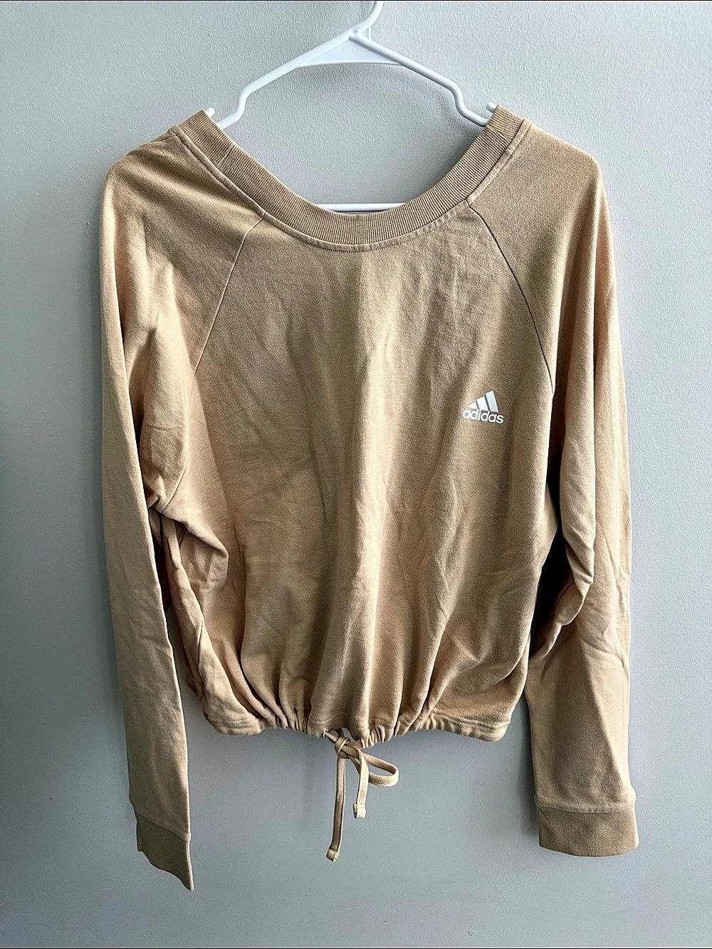 adidas WN CRCO SWT Women's Tan Sweatshirt XL NWT